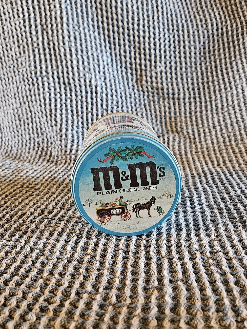 M&M'S Tin Canister in Teal and Black